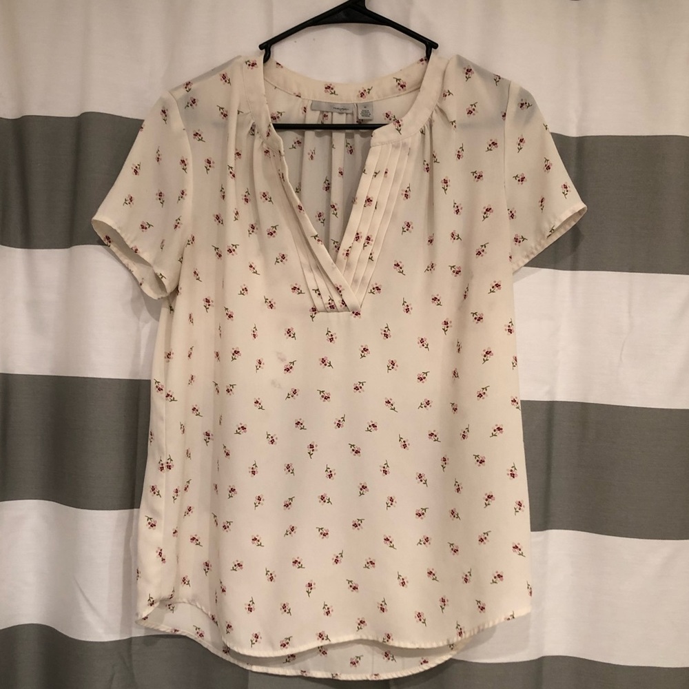 Sheer floral blouse